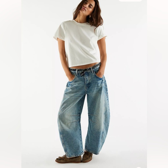 Free People Denim - Free People We The Free Good Luck Mid-Rise Barrel Jeans
